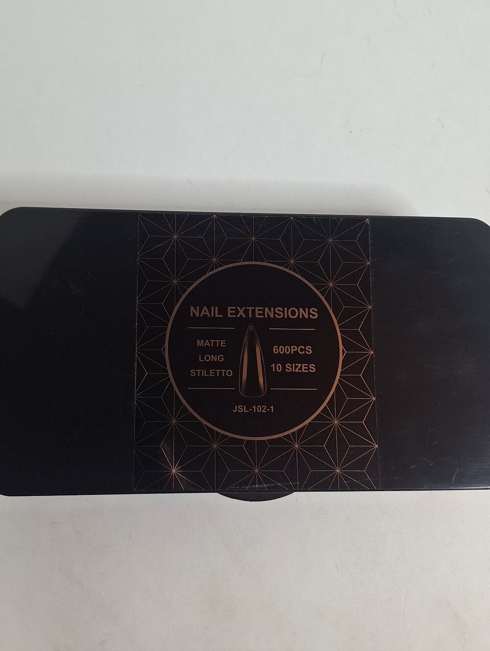 Nail Extensions Natural Matte Stiletto Long 10 Sizes - Pre-Owned